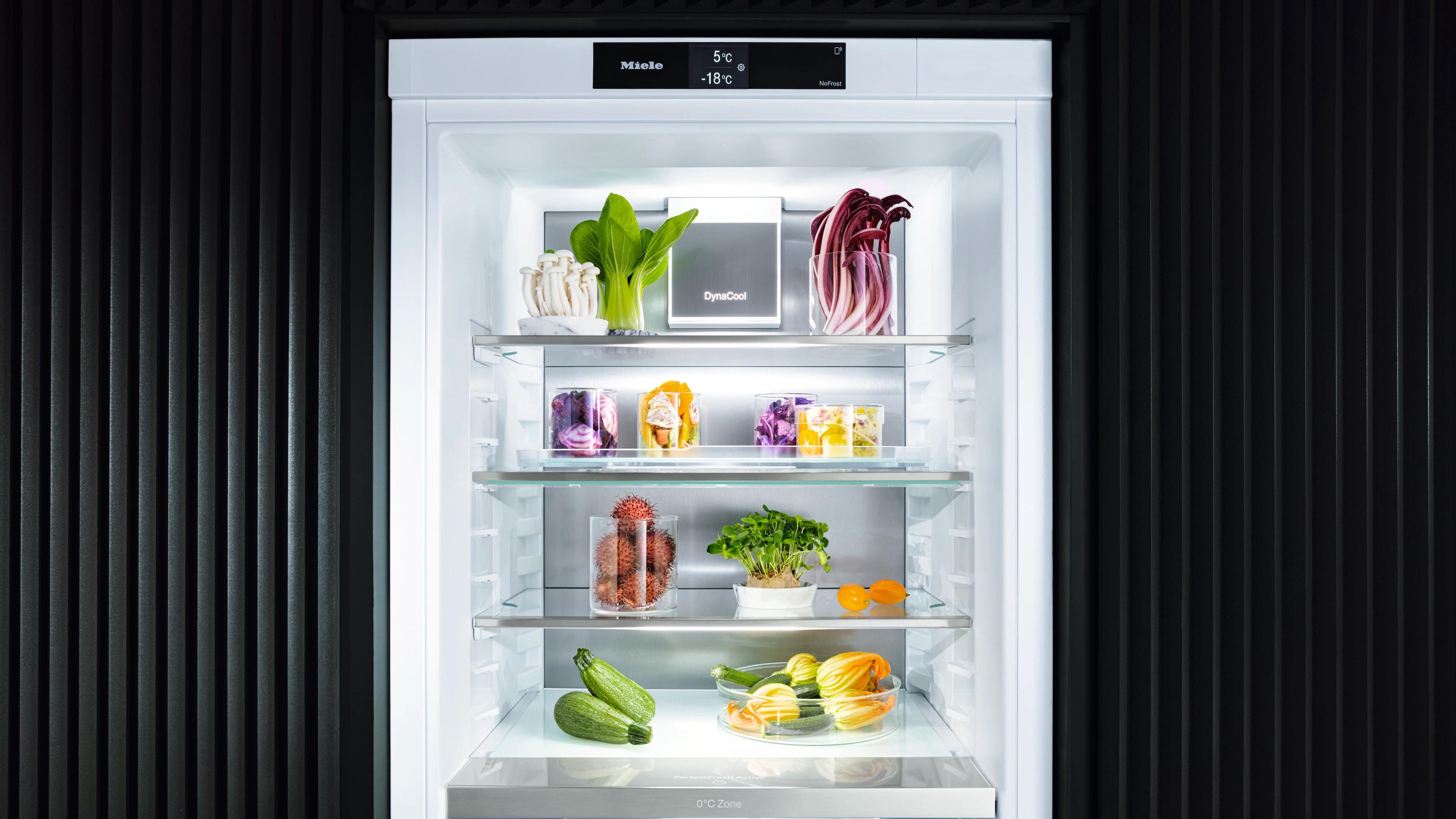 Miele Kühlschrank mit DynaCool-Technologie und separaten Klimazonen für optimale Lebensmittellagerung