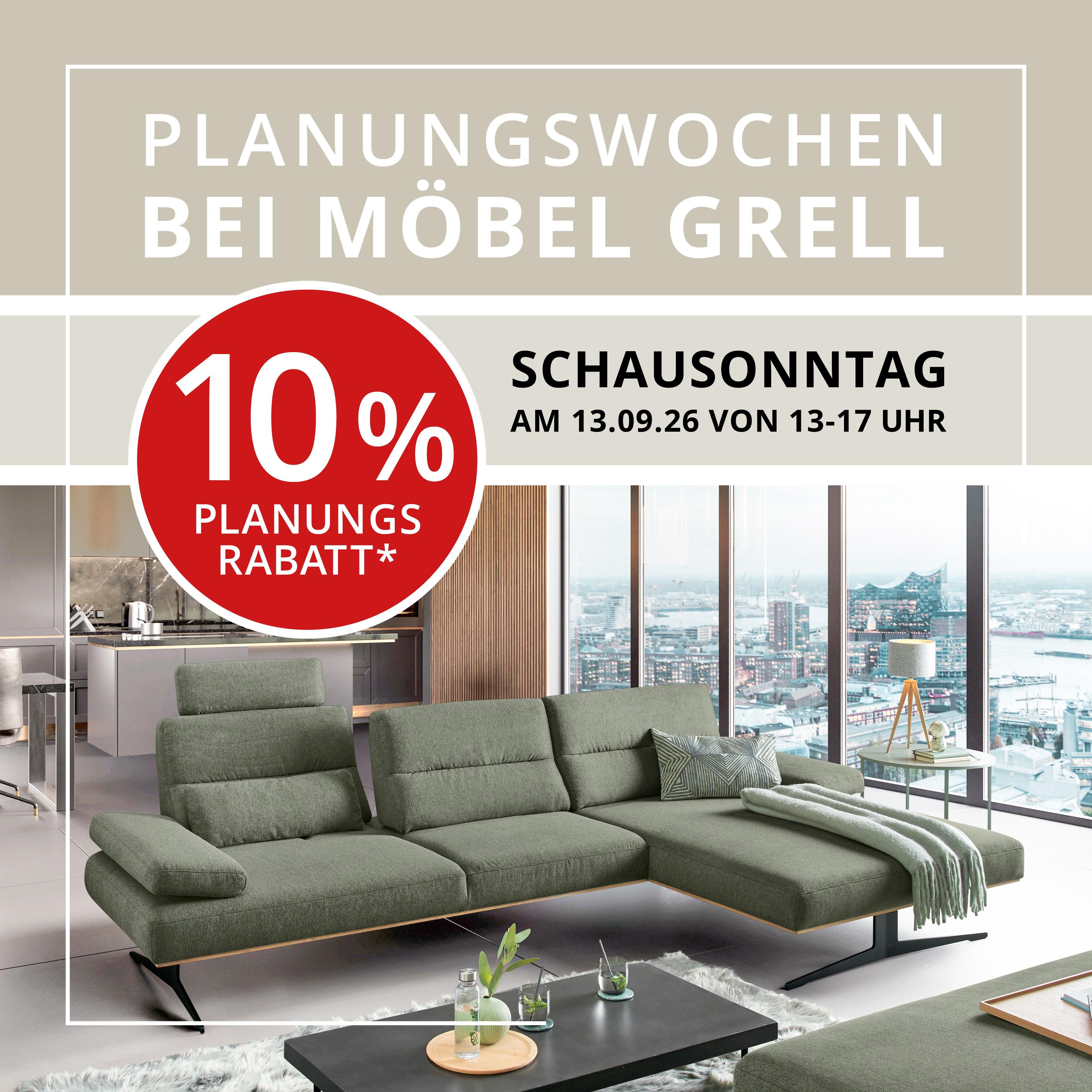 Planungswochen bei Möbel Grell mit Verkausoffenen Sonntag am 13.09.