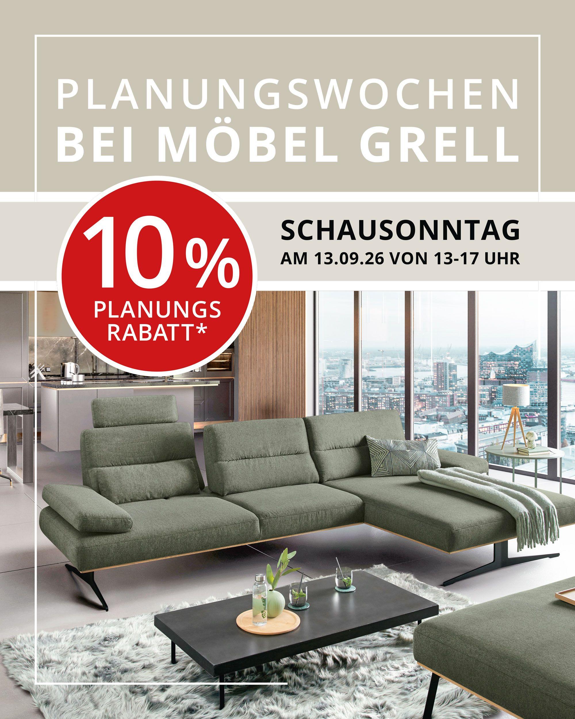 Planungswochen bei Möbel Grell mit Verkausoffenen Sonntag am 13.09.